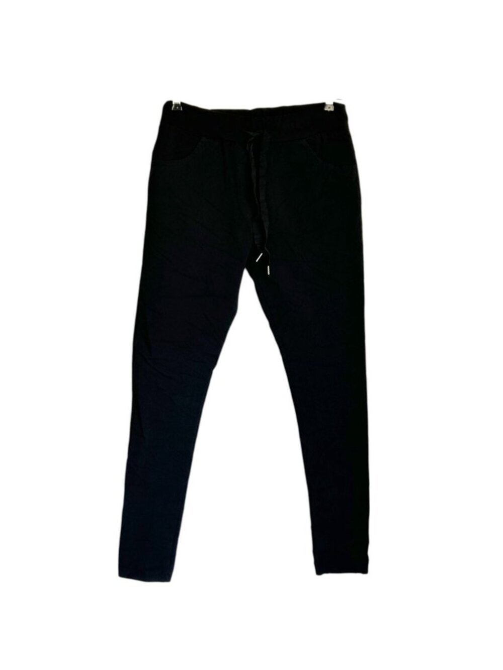 Venti6 Women's Solid Crinkled Jogger in Black - Sz XS - NWT